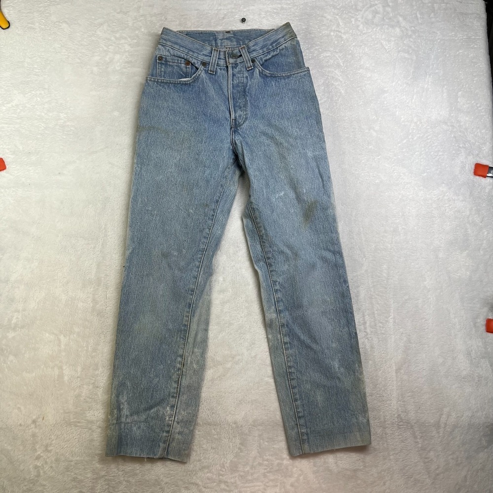Vintage 80s Levi's Jeans Women's Blue Denim‎ Pockets Classic Button Fly - 23X25